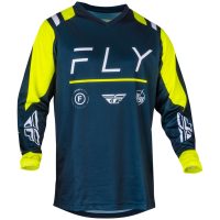 Crosströja F-16 Marinblå/hi-vis/vit FLY RACING
