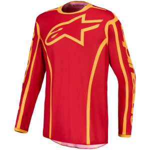 Crosströja Fluid Apex v2 Röd Guld Alpinestars