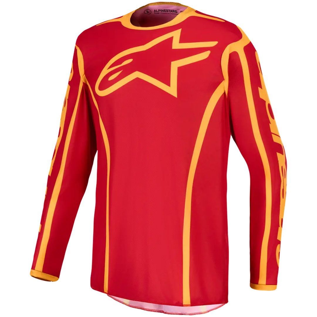 Crosströja Fluid Apex v2 Röd Guld Alpinestars s