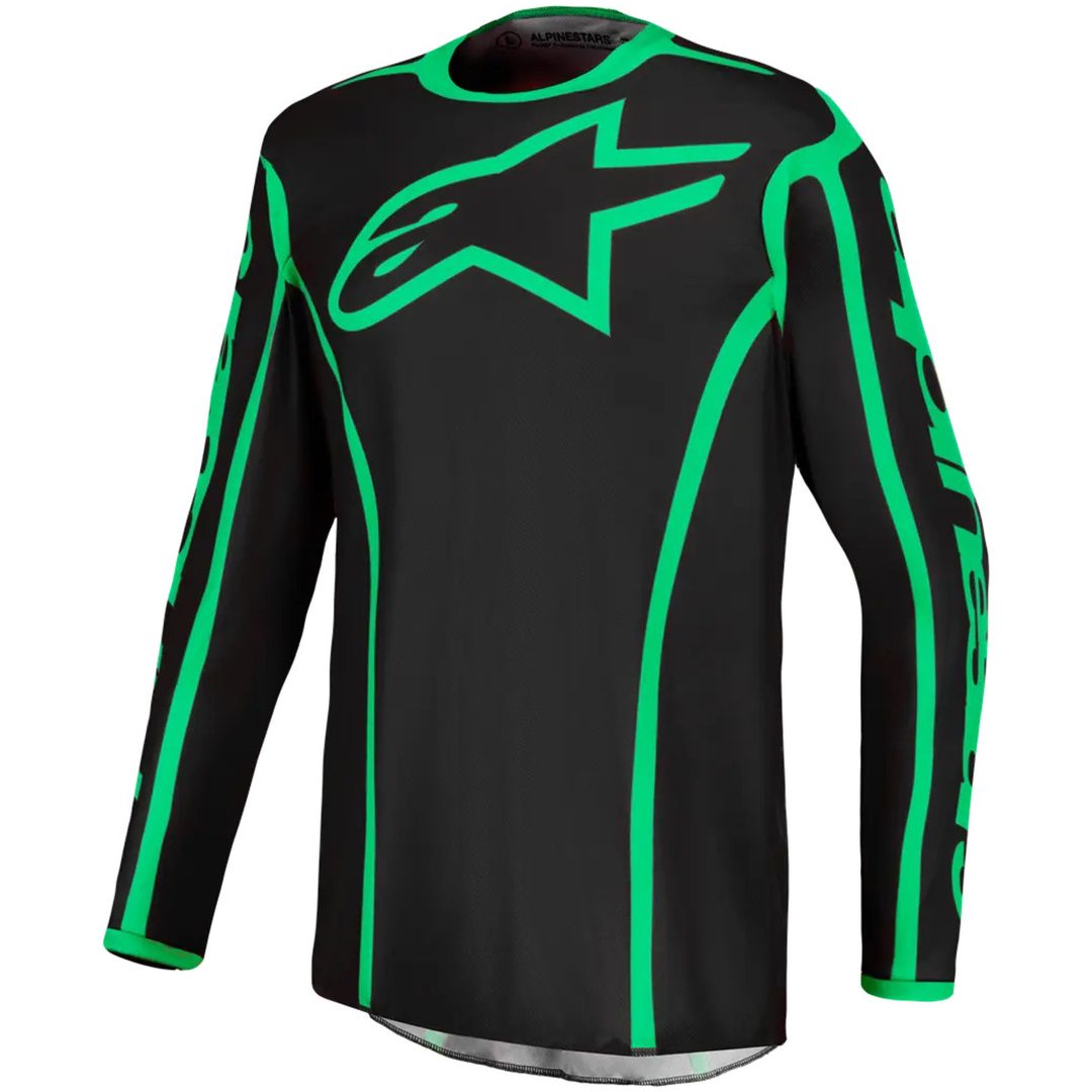Crosströja Fluid Apex v2 Svart Neongul Alpinestars s
