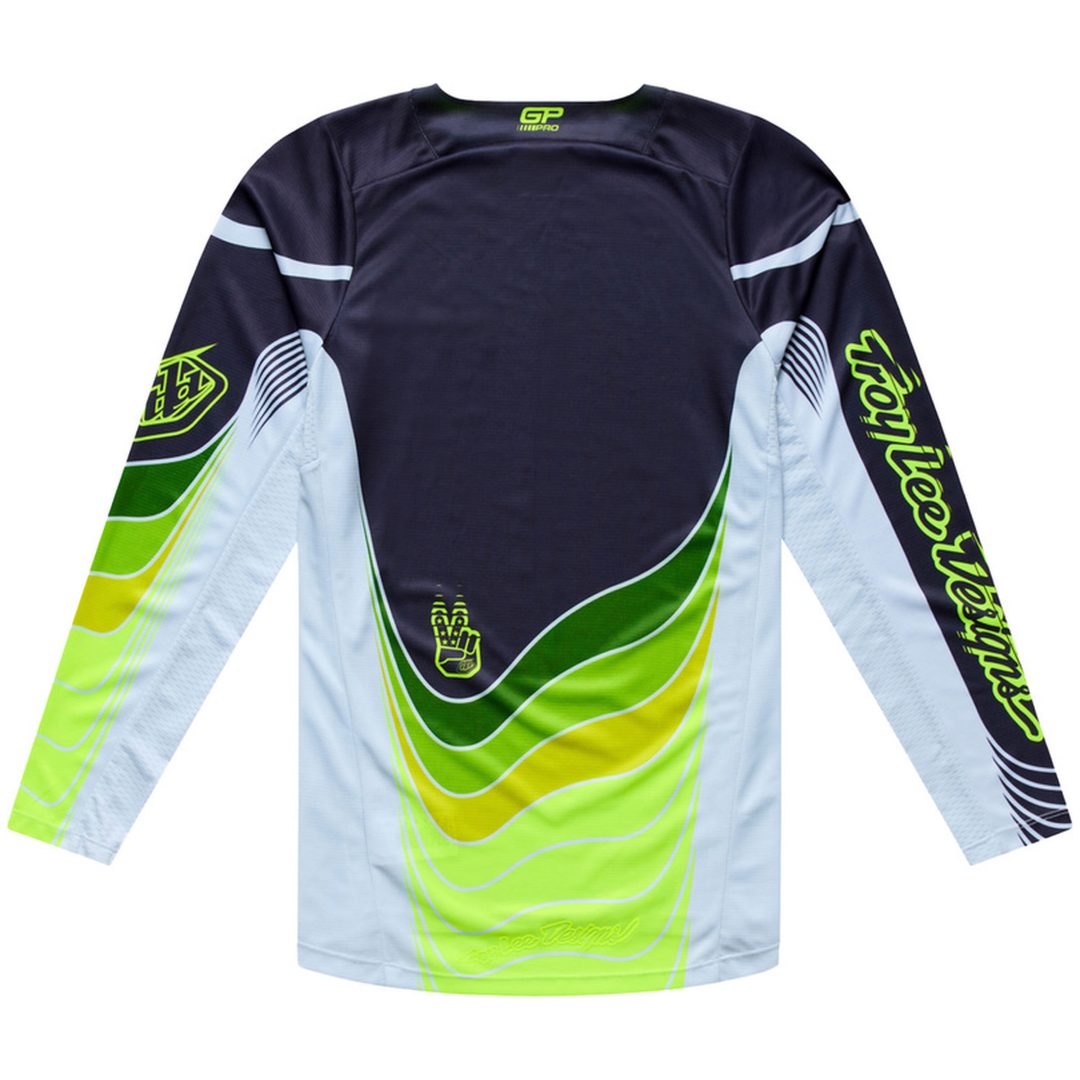 Crosströja GP Pro Stagger Grå Neongul TROY LEE DESIGNS s – bild 4