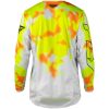 Crosströja Kinetic Blur Vit Neongul Orange FLY RACING M – miniatyr 2