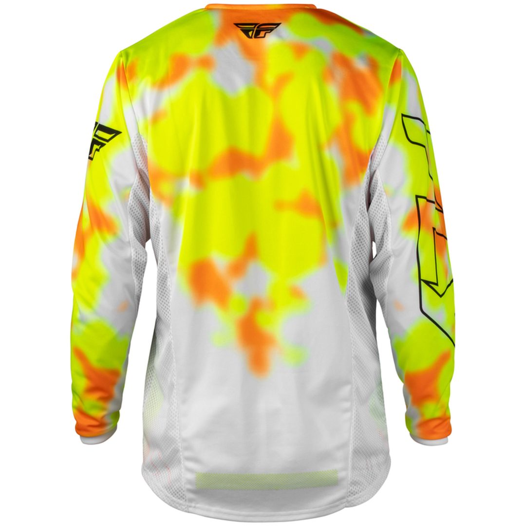 Crosströja Kinetic Blur Vit Neongul Orange FLY RACING M – bild 2
