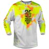 Crosströja Kinetic Blur Vit Neongul Orange FLY RACING M – miniatyr 1
