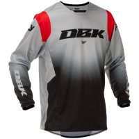 Crosströja Kinetic DBK Special Edition Grå/Svart/Röd FLY RACING