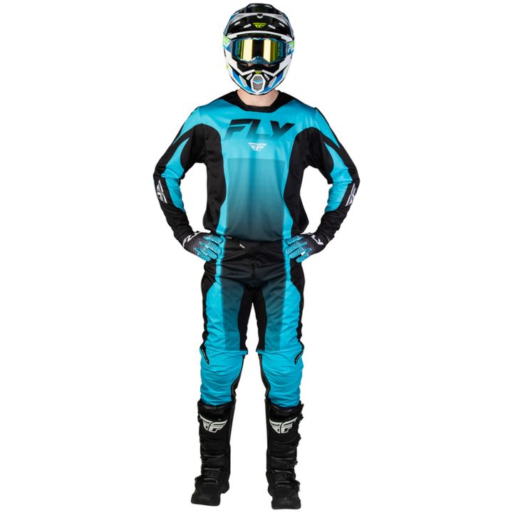 Crosströja Kinetic Fade Blå Svart Vit FLY RACING s – bild 3