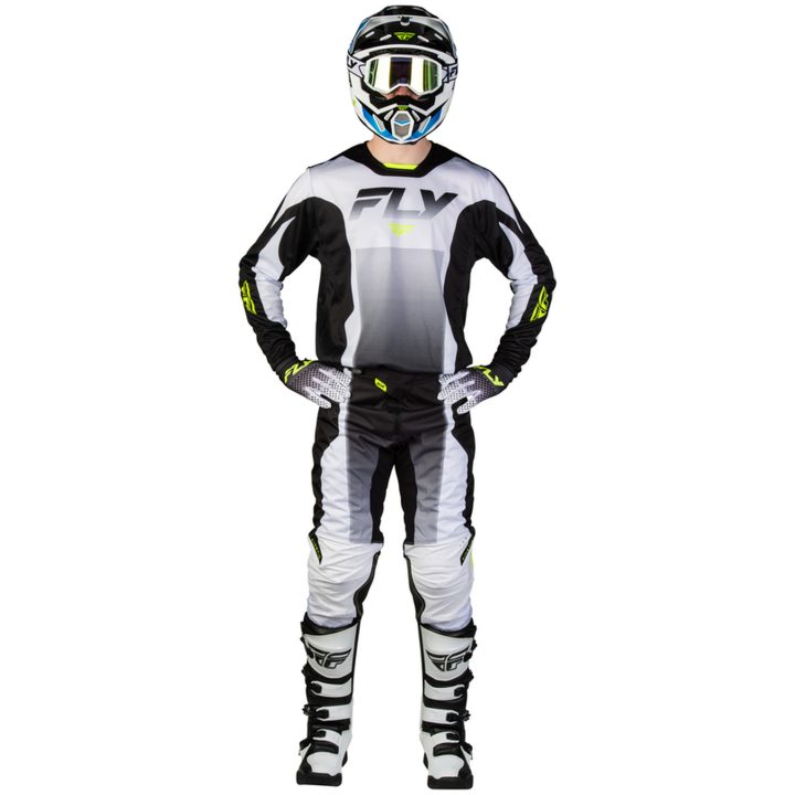 Crosströja Kinetic Fade Vit Svart Gul FLY RACING s – bild 3