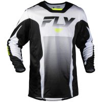 Crosströja Kinetic Fade Vit Svart Gul FLY RACING