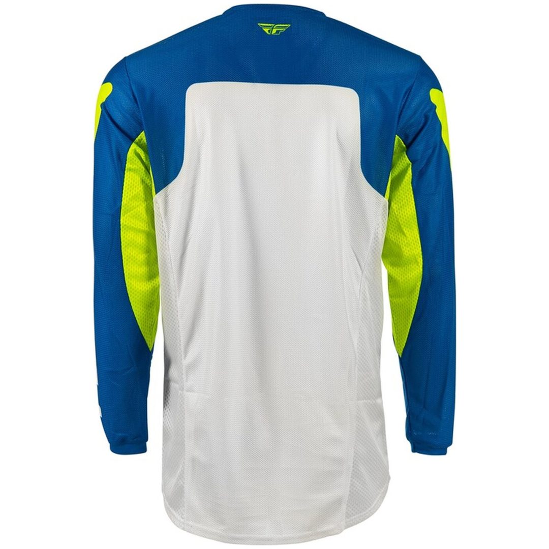 Crosströja Kinetic Mesh Blå Neongul Vit FLY RACING s – bild 2