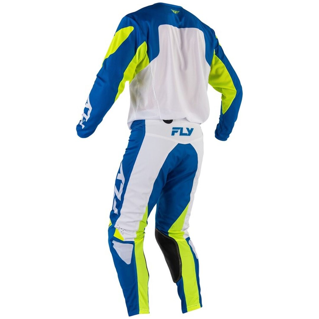 Crosströja Kinetic Mesh Blå Neongul Vit FLY RACING s – bild 4