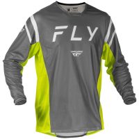 Crosströja Kinetic Mesh Grå/gul FLY RACING