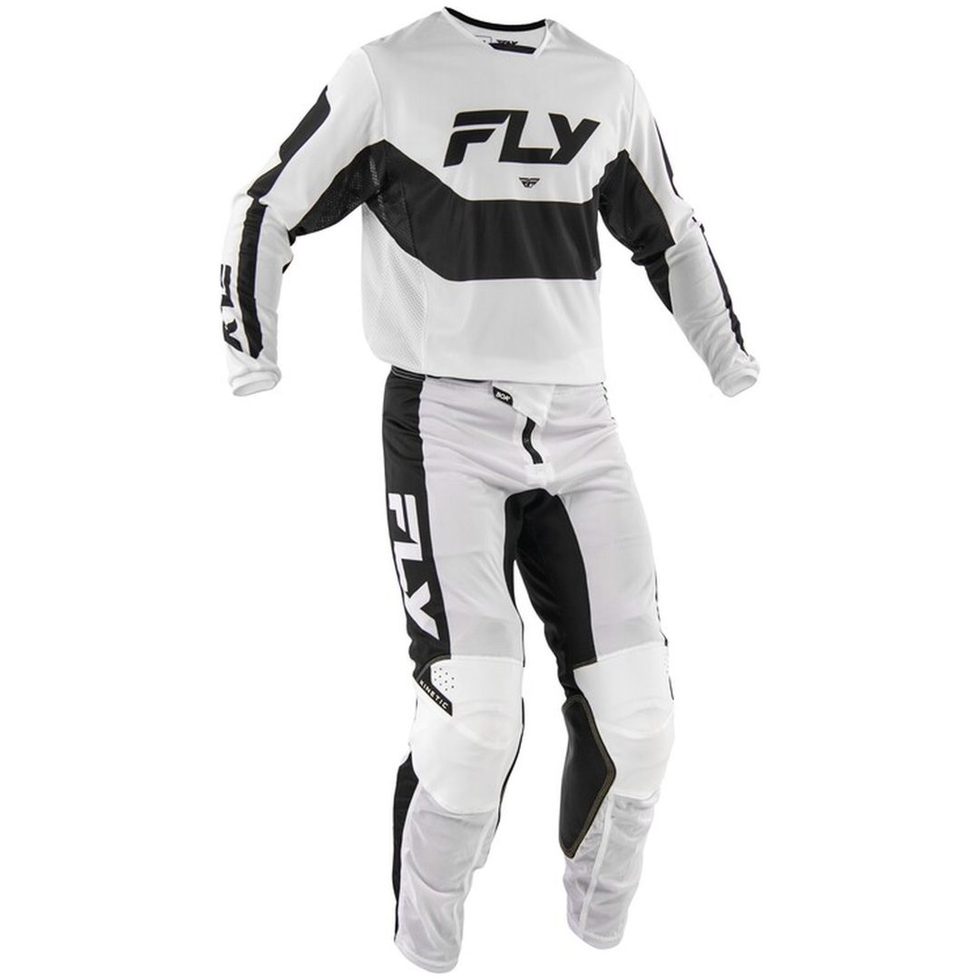 Crosströja Kinetic Mesh Vit Svart FLY RACING s – bild 3