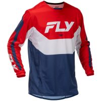 Crosströja Kinetic Röd/Vit/Blå FLY RACING