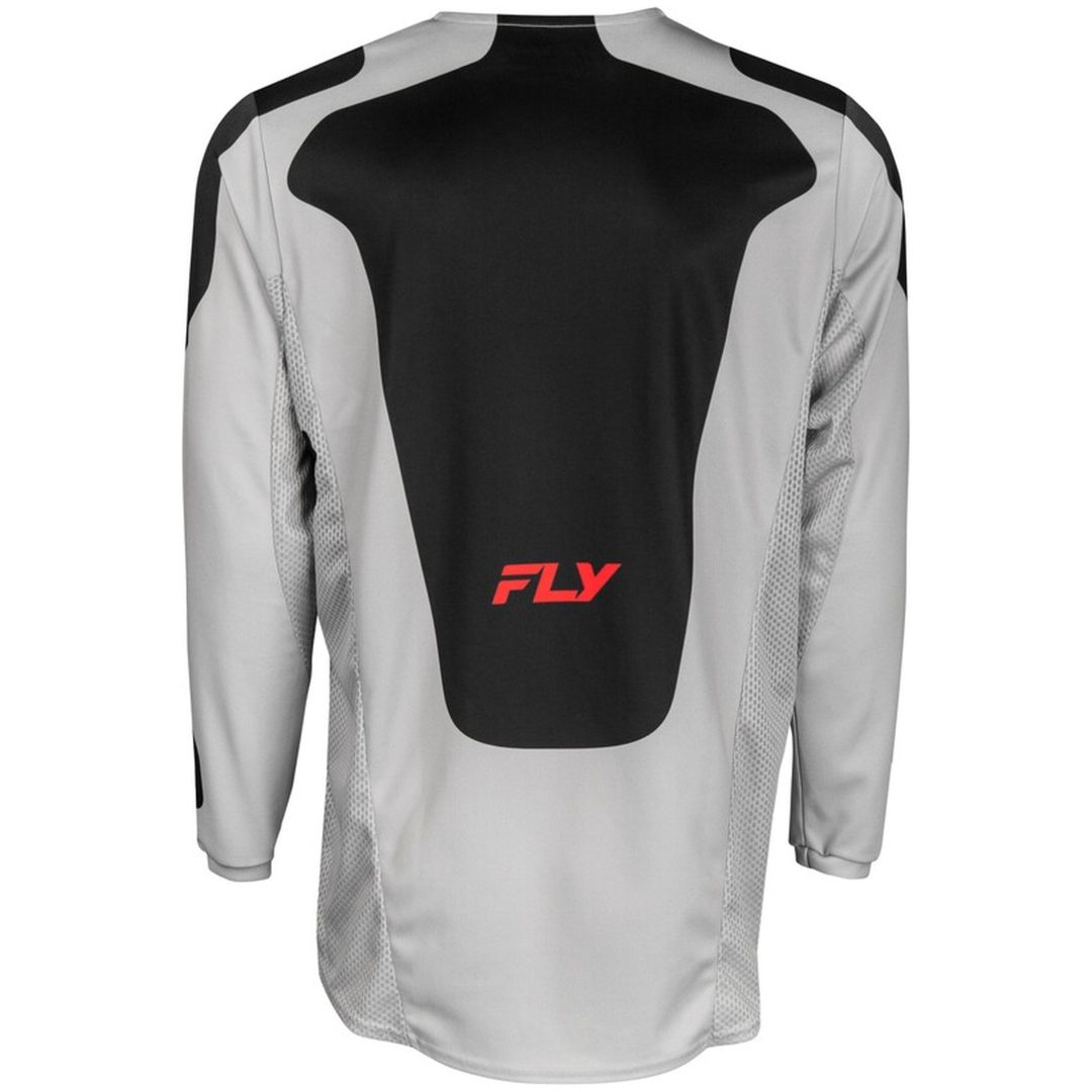 Crosströja Kinetic Sym Ljusgrå/röd/svart FLY RACING s – bild 2