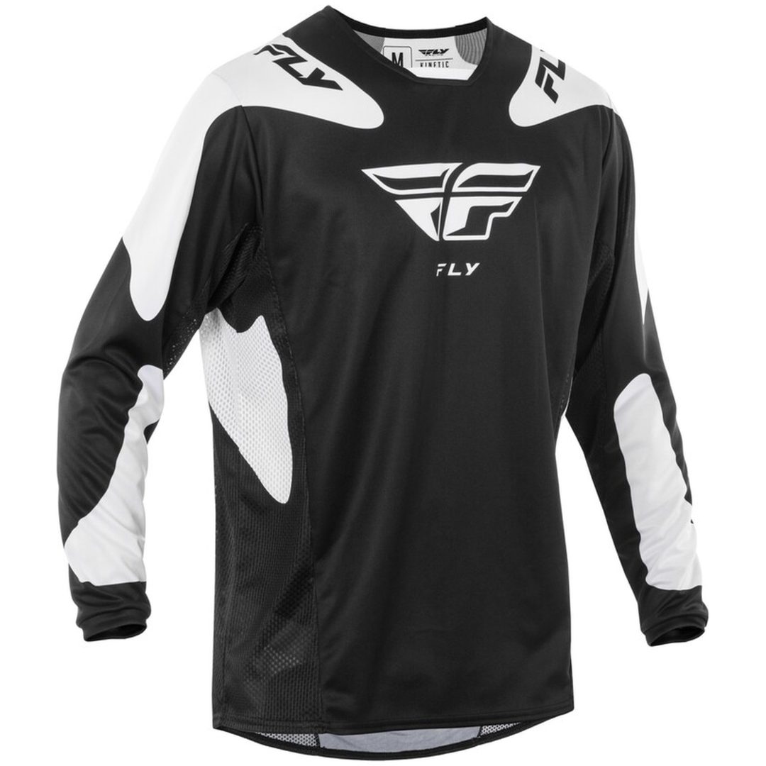 Crosströja Kinetic Sym Svart/vit FLY RACING s