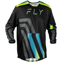 Crosströja Kinetic Volt Svart Blå Grå FLY RACING