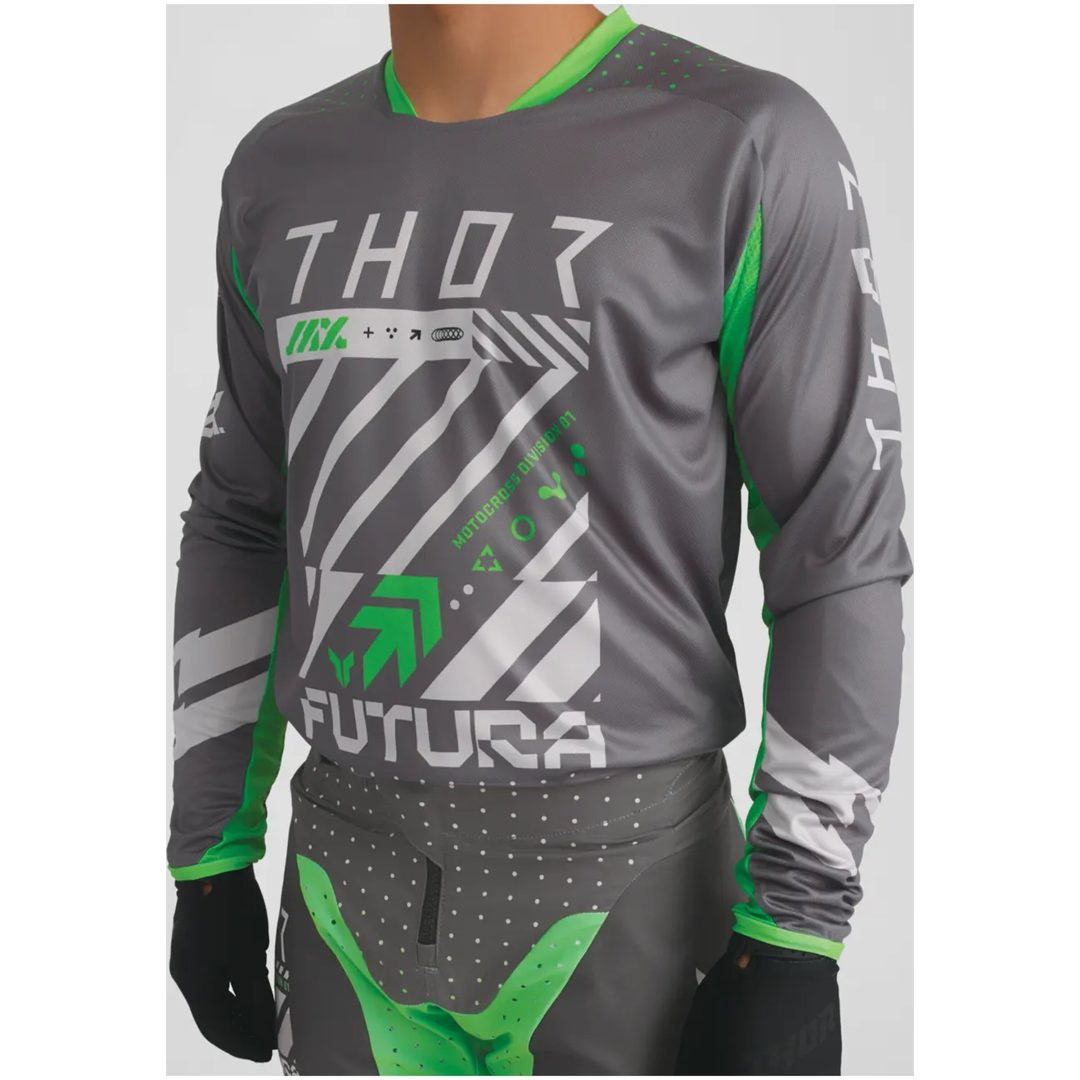 Crosströja Launchmode Futura Fluorgrön THOR s – bild 5