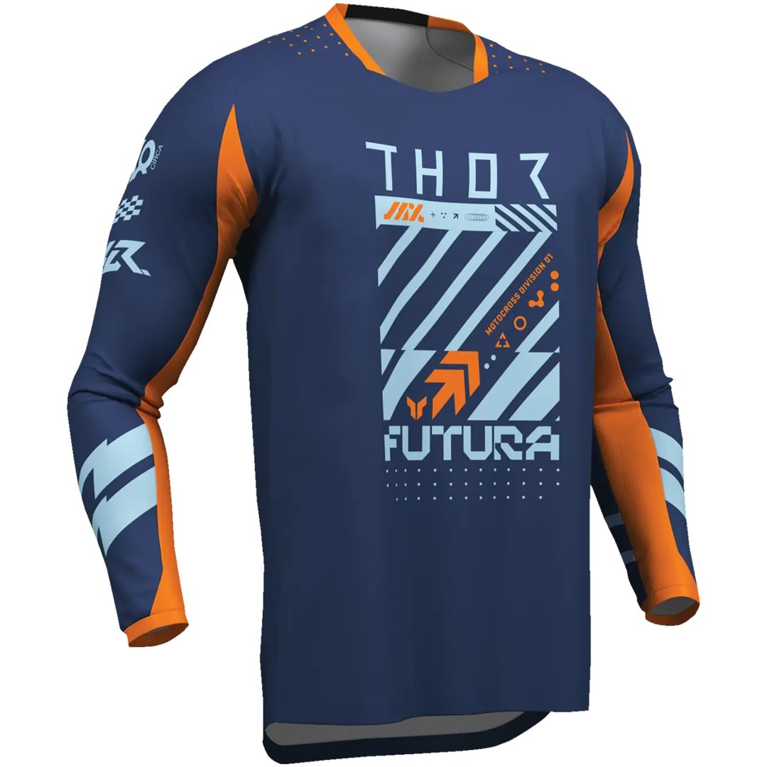 Crosströja Launchmode Futura Racewear Marinblå THOR 2XS