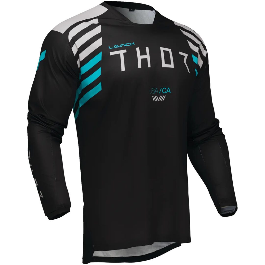 Crosströja Launchmode Zone Svart/ljusgrå/sand/turkos THOR Small – bild 4