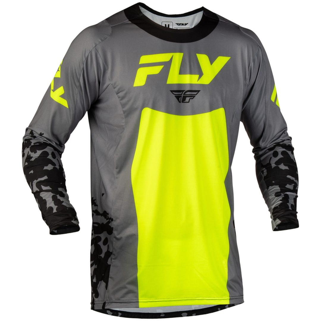 Crosströja Lite Flake Grå Gul Svart FLY RACING s