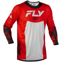 Crosströja Lite Flake Röd Grå Svart FLY RACING