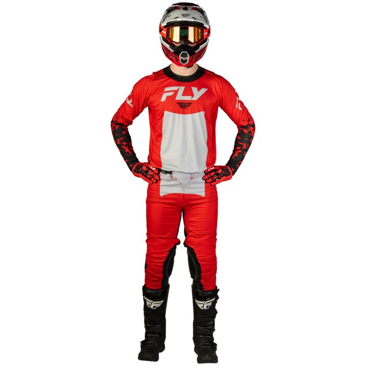 Crosströja Lite Flake Röd Grå Svart FLY RACING s – bild 3