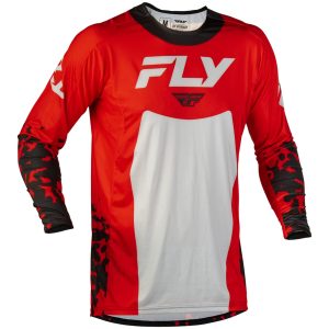 Crosströja Lite Flake Röd Grå Svart FLY RACING