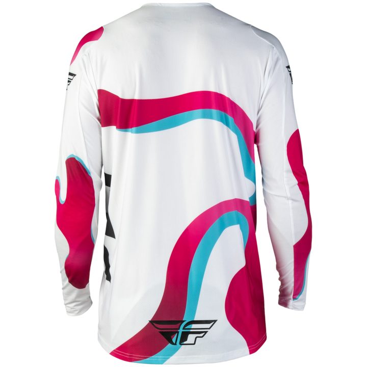 Crosströja Lite Vibe Vit Rosa Blå FLY RACING s – bild 2