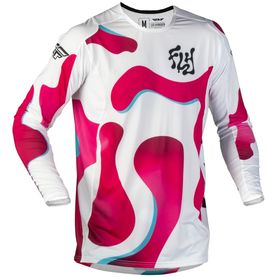 Crosströja Lite Vibe Vit Rosa Blå FLY RACING s