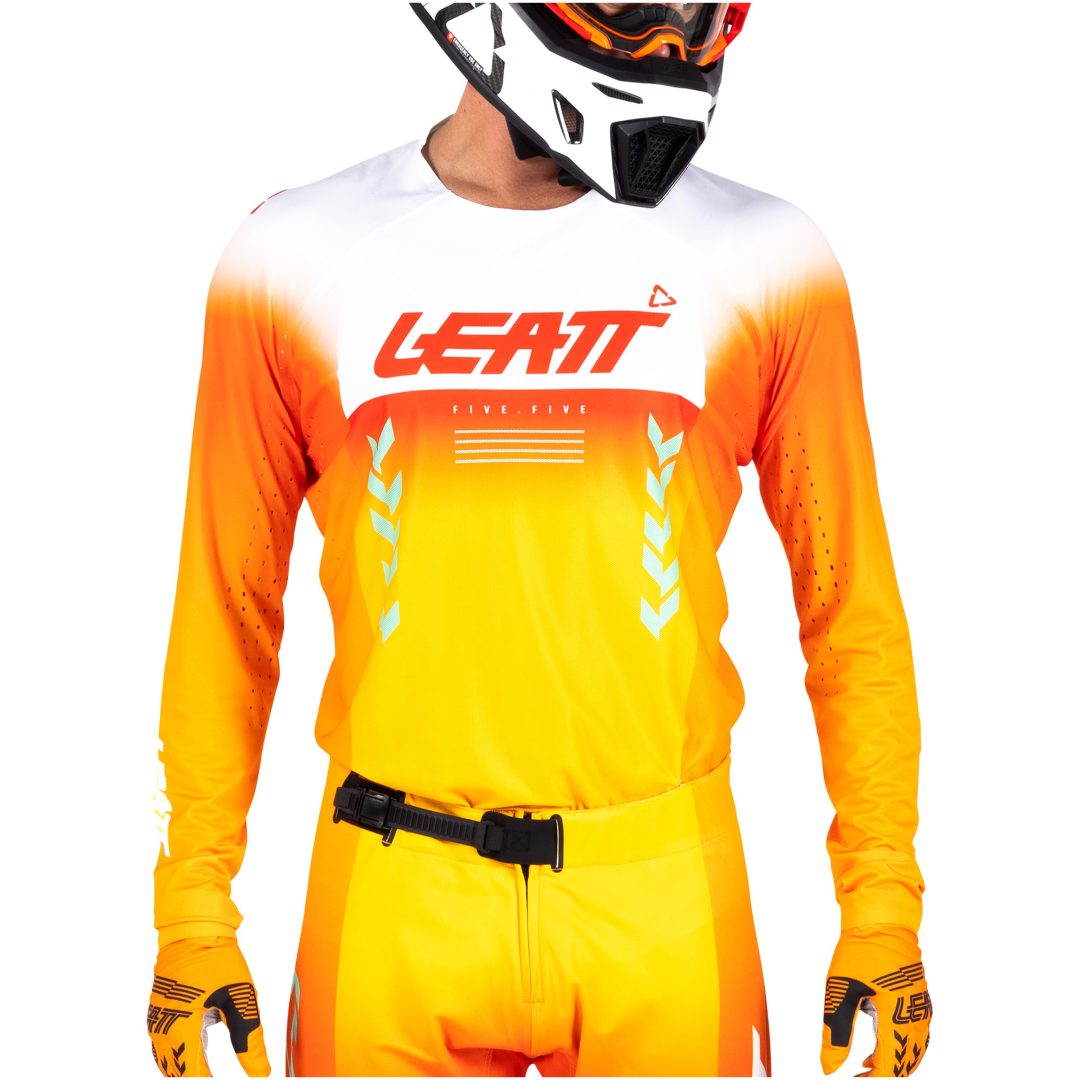 Crosströja Moto 5.5 UltraWeld Orange Leatt S (US38/EU48) – bild 3