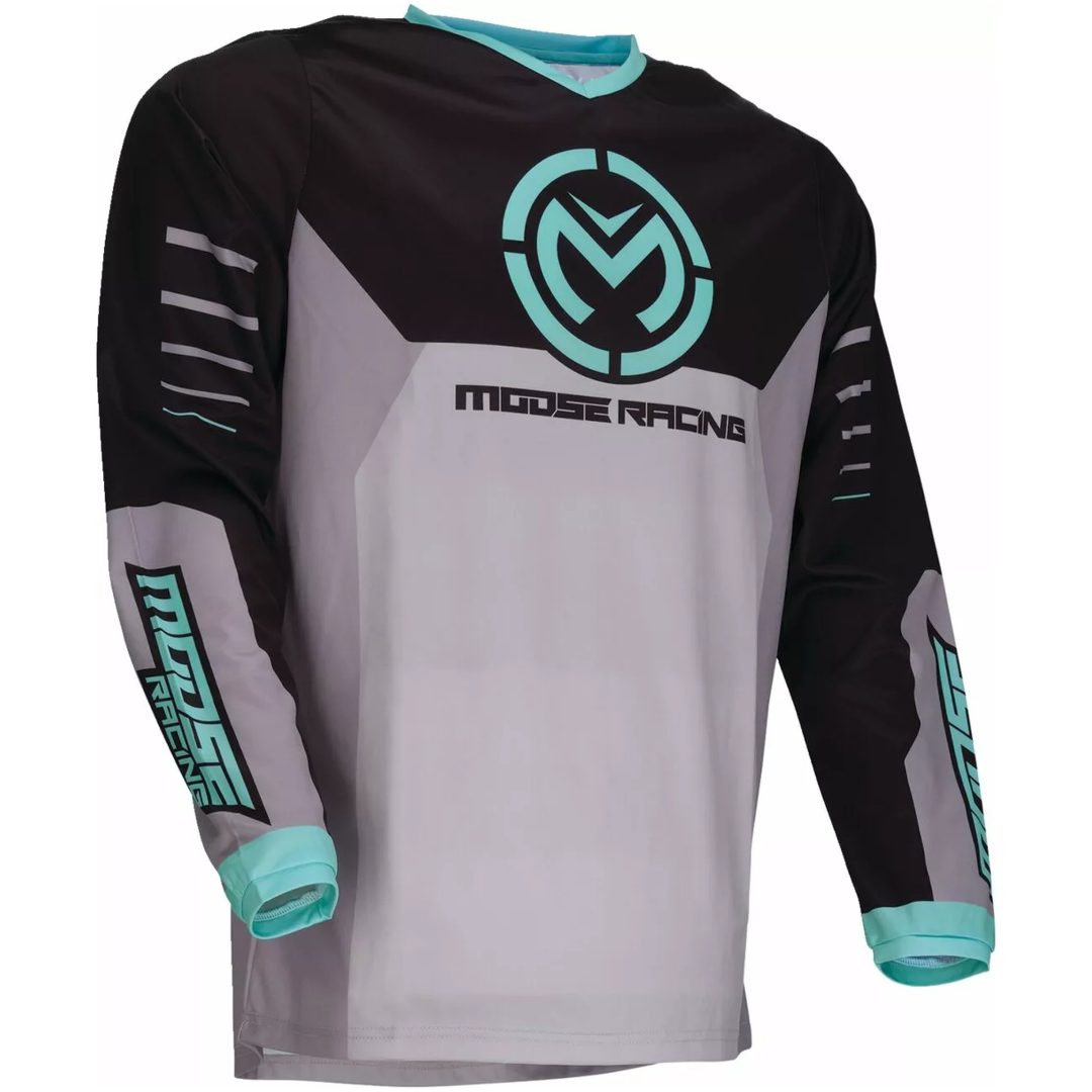 Crosströja Qualifier Svart/grå/teal MOOSE RACING XL