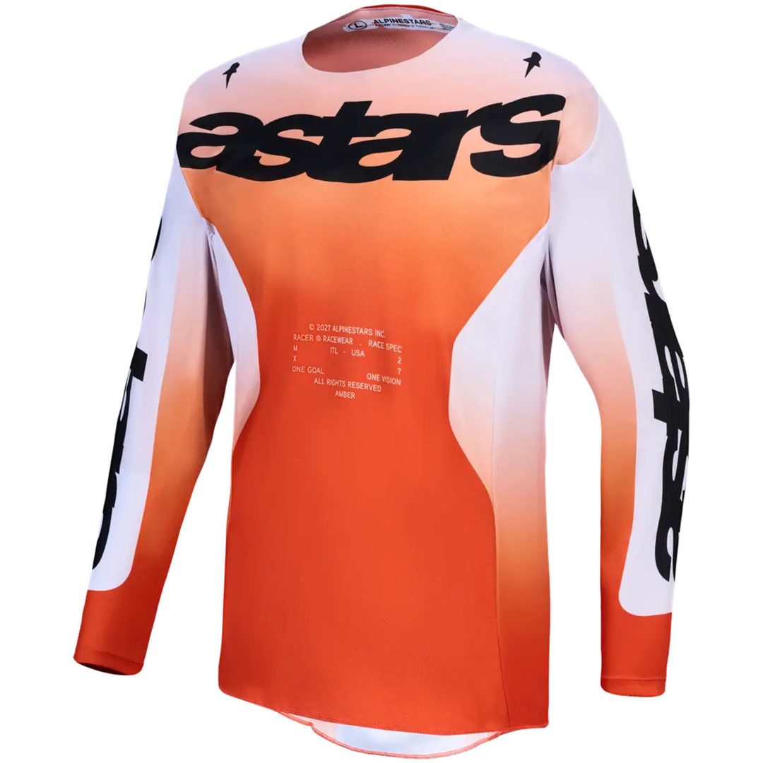 Crosströja Racer Amber Svart Orange Röd Vit Alpinestars s