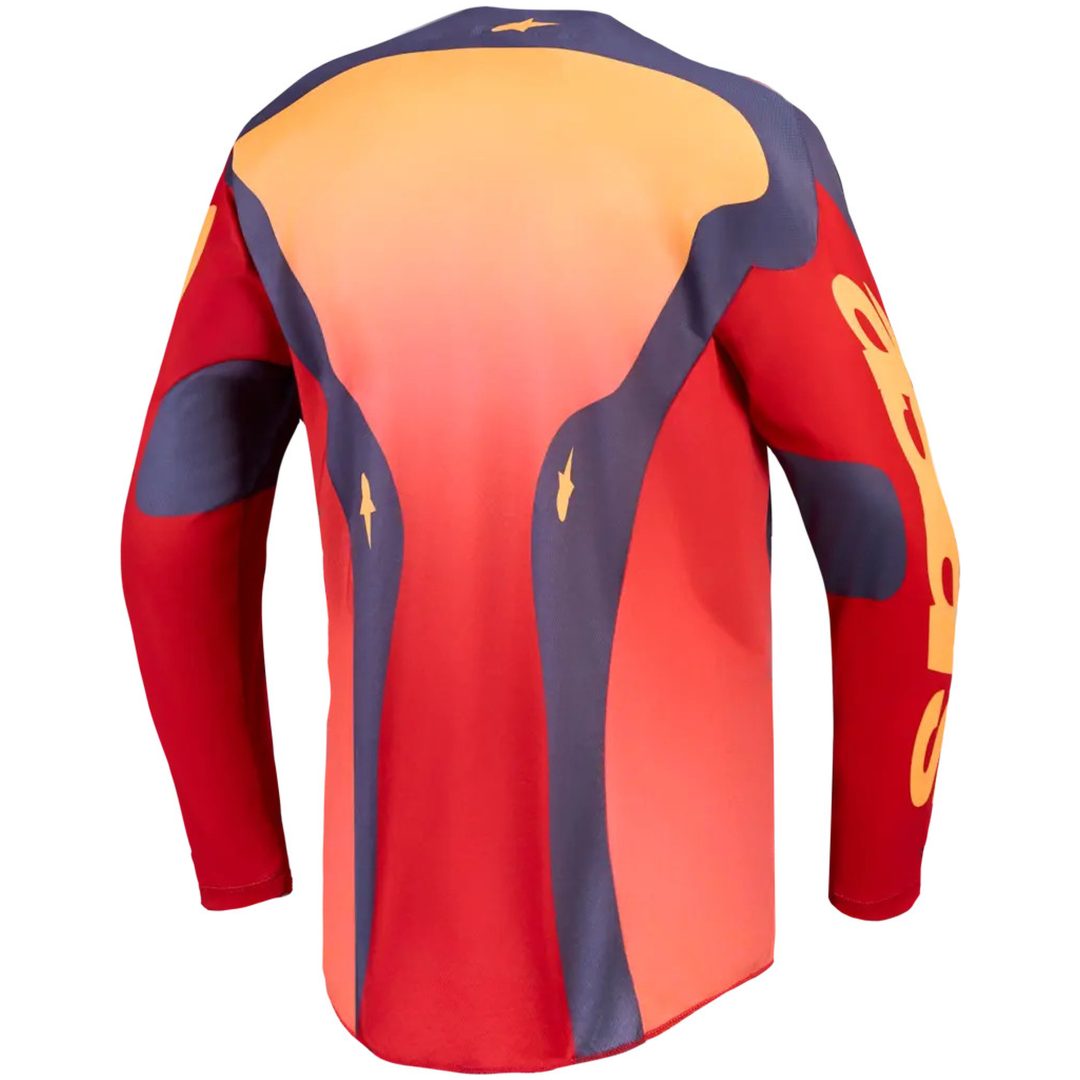 Crosströja Racer Hunt Röd Mörkgrå Orange Alpinestars s – bild 2