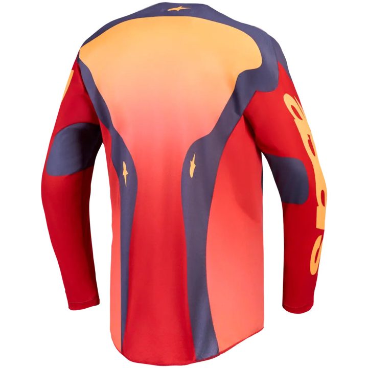 Crosströja Racer Hunt Röd Mörkgrå Orange Alpinestars s – bild 2