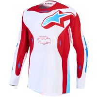 Crosströja Racer Hunt Vit Ljusblå Röd Alpinestars