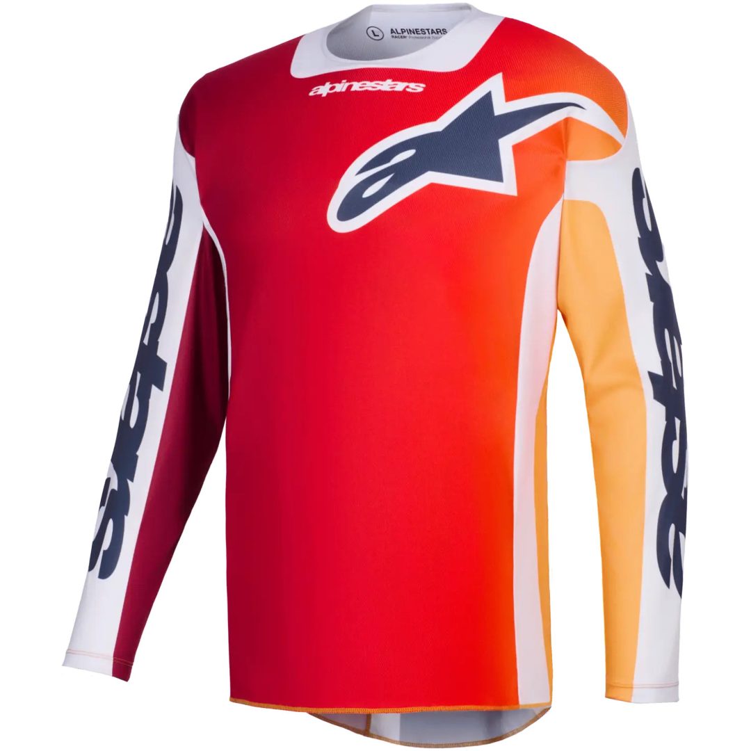 Crosströja Racer Portl Grå Röd ALPINESTARS(MX) M