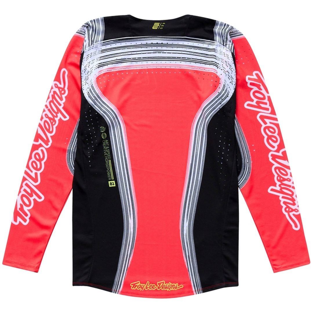 Crosströja SE PRO Stripes Röd/Svart TROY LEE DESIGNS Medium Barn – bild 2
