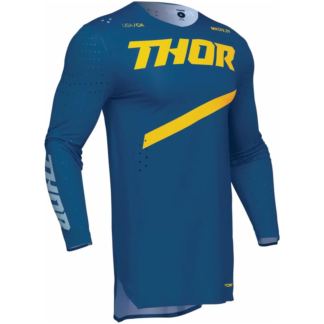 Crosströja Sportmode Brave Blå/gul THOR Medium – bild 5