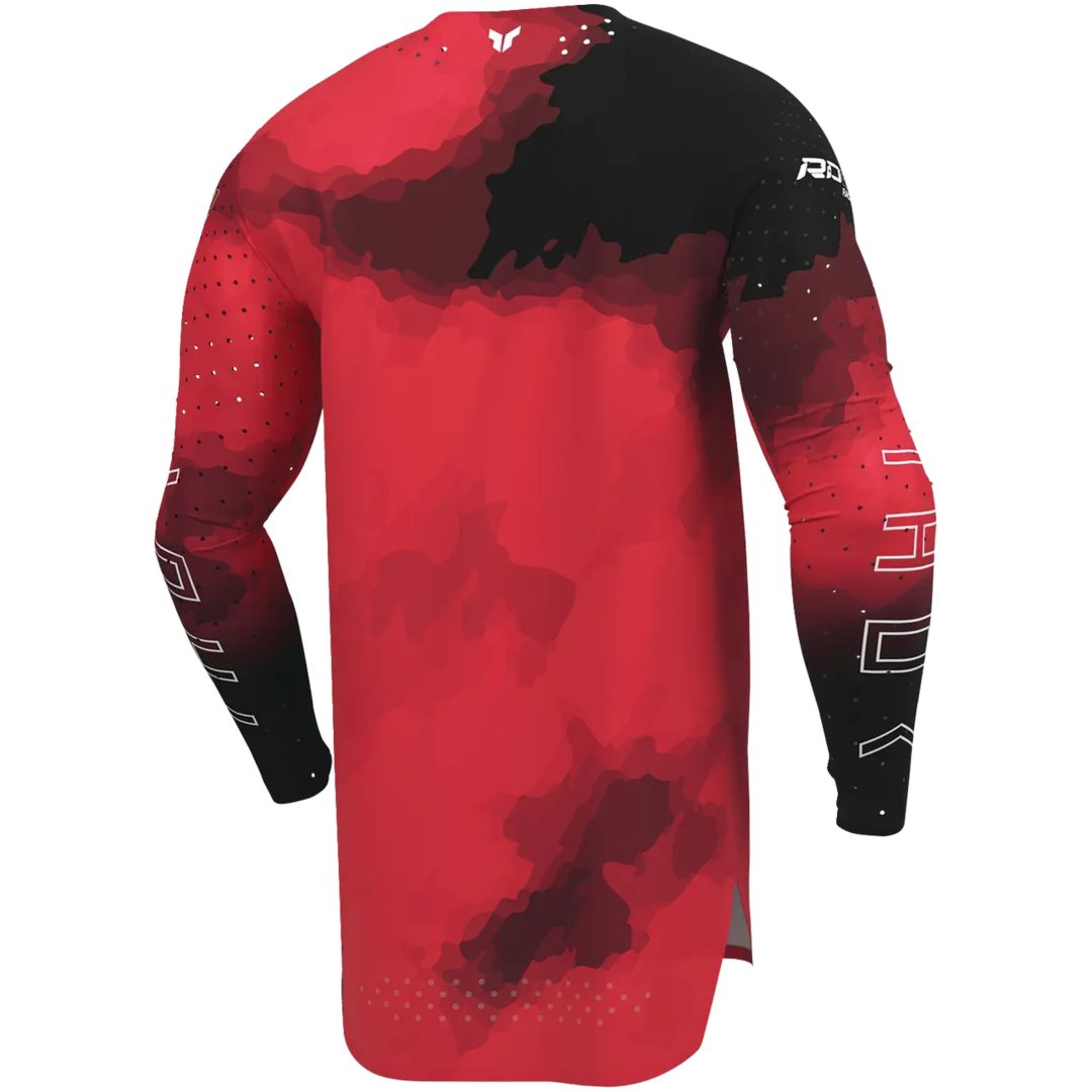 Crosströja Sportmode Carbon Svart/röd THOR s – bild 3