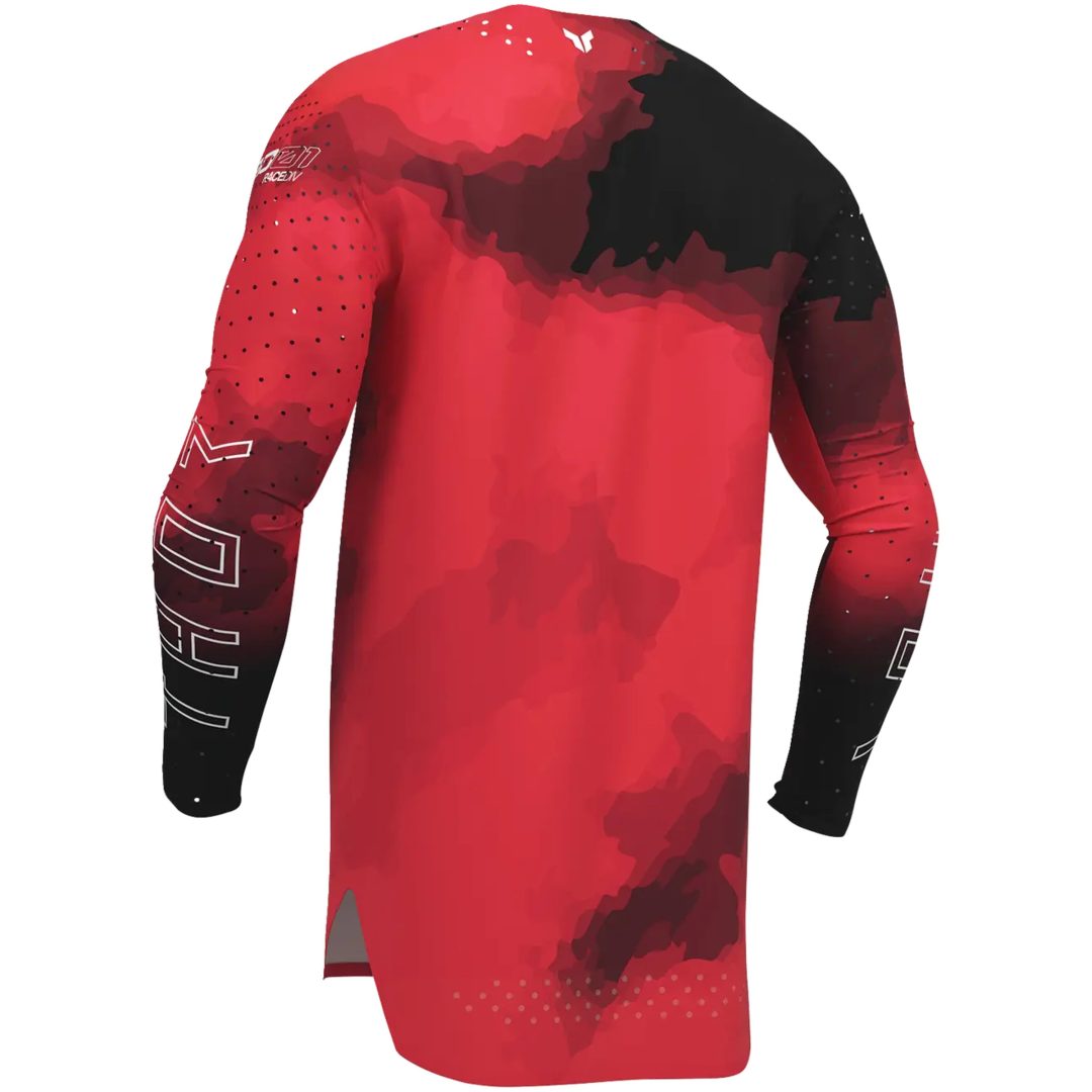 Crosströja Sportmode Carbon Svart/röd THOR s – bild 4