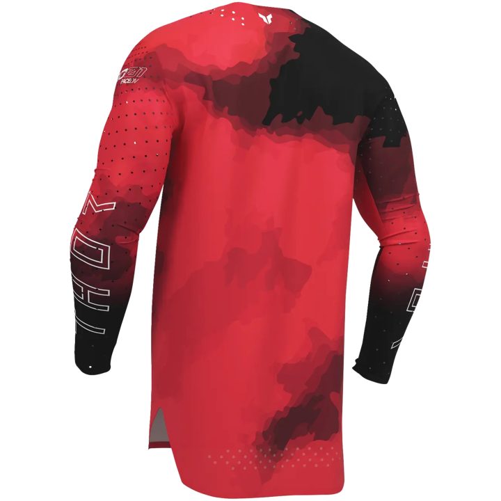 Crosströja Sportmode Carbon Svart/röd THOR s – bild 4