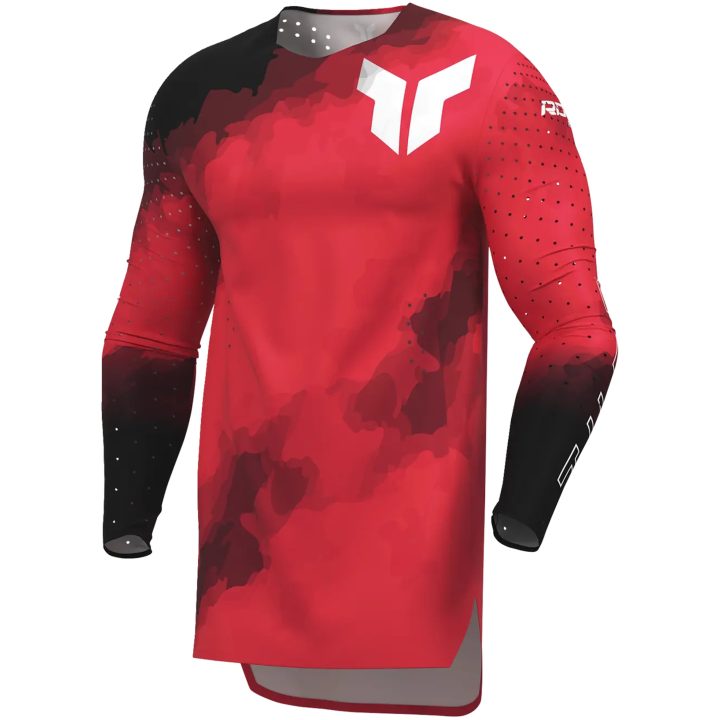 Crosströja Sportmode Carbon Svart/röd THOR s – bild 6