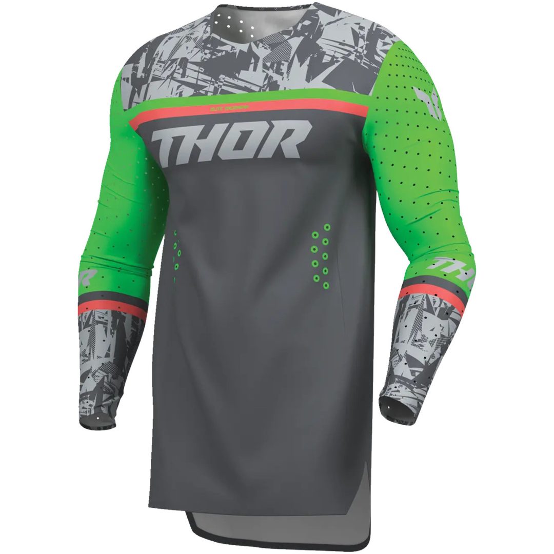 Crosströja Sportmode Punkd Grå Grön THOR s – bild 2