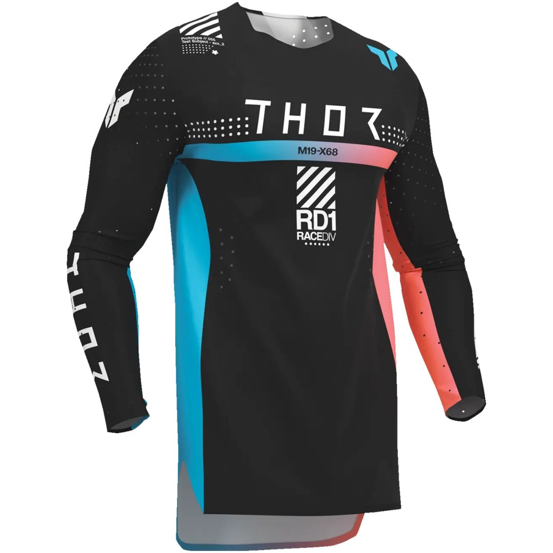 Crosströja Sportmode Synth Svart/Turkos THOR L