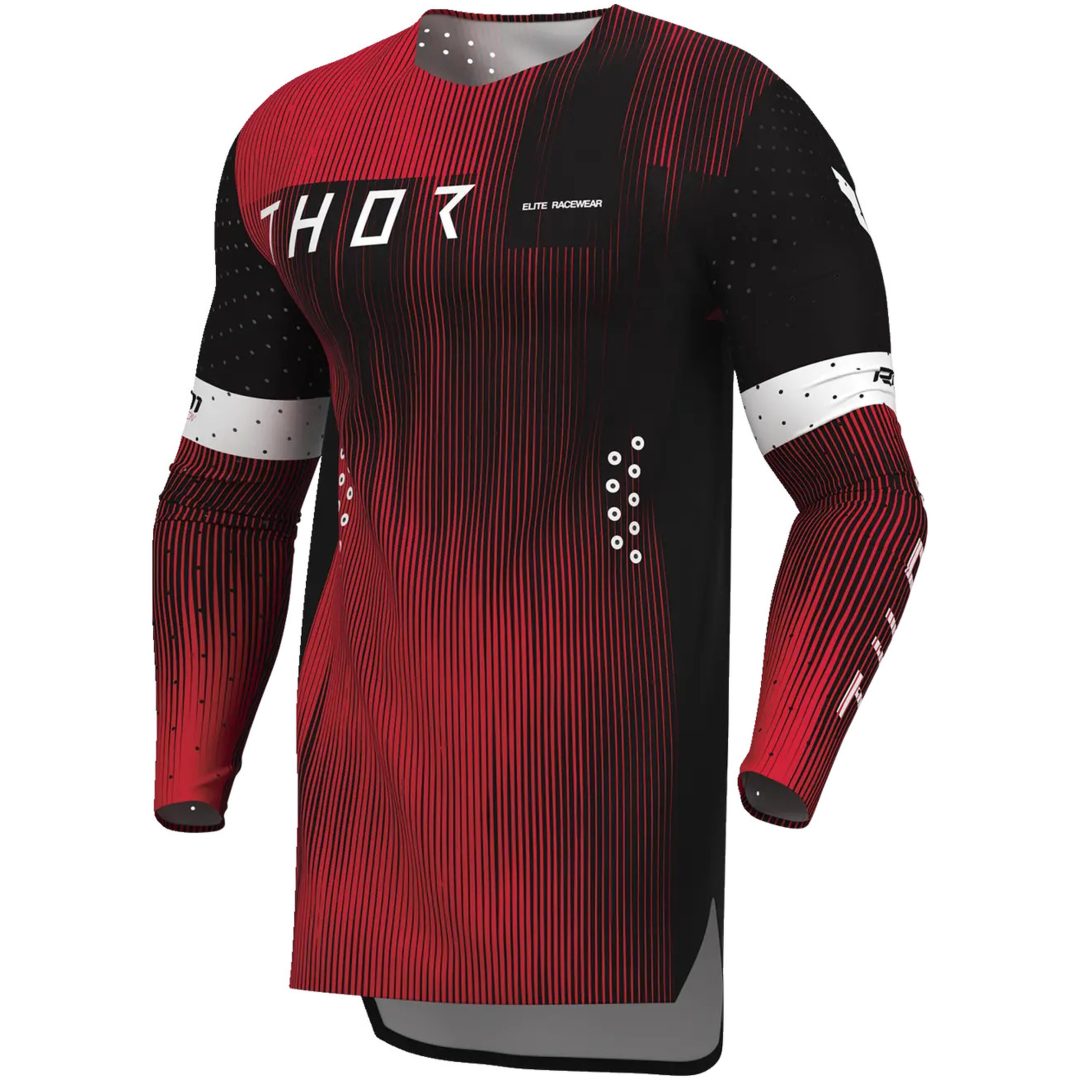 Crosströja Sportmode Vanish Svart Röd THOR s – bild 2
