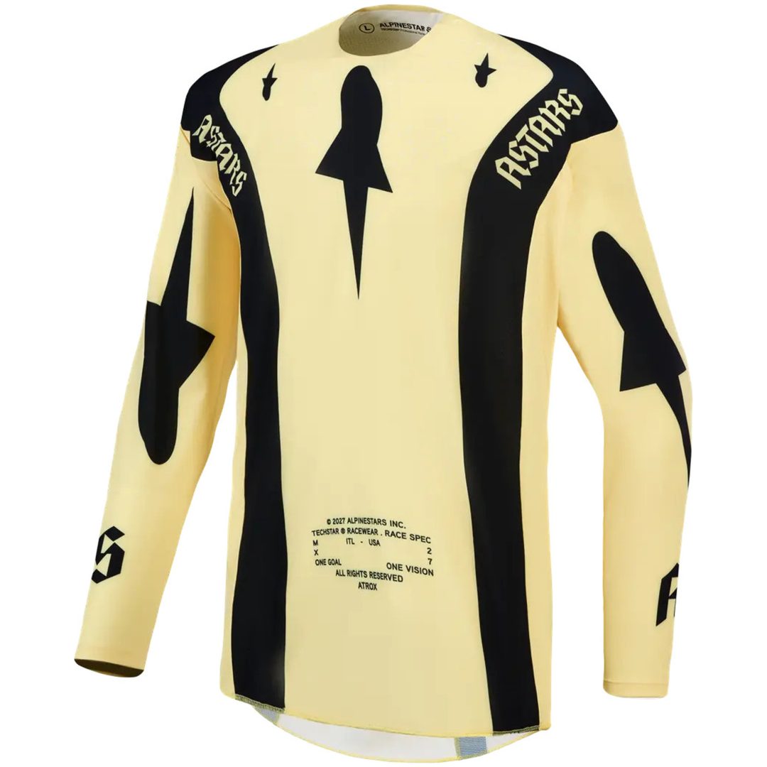 Crosströja Techstar Atrox Svart Gul Alpinestars s