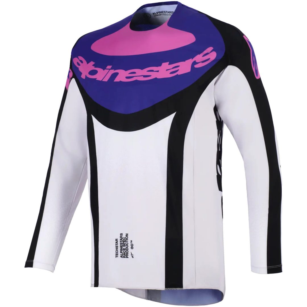 Crosströja Techstar Knif Svart Grå Lila ALPINESTARS(MX) M