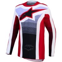 Crosströja Techstar Maven Svart Röd Vit Alpinestars