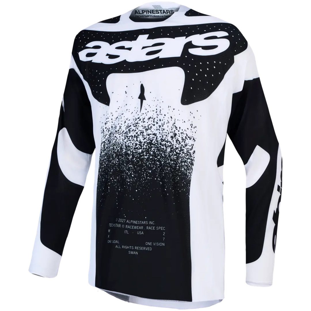 Crosströja Techstar Swan Svart Vit Alpinestars s