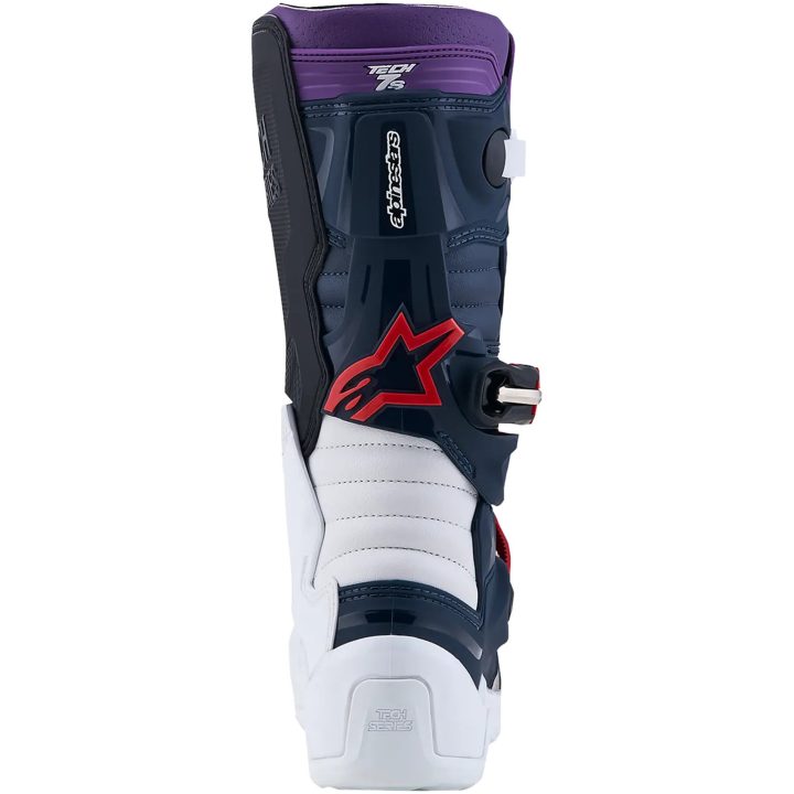 Crostövlar Barn Tech 7S Svart Mörkblå Lila Vit Alpinestars – bild 5